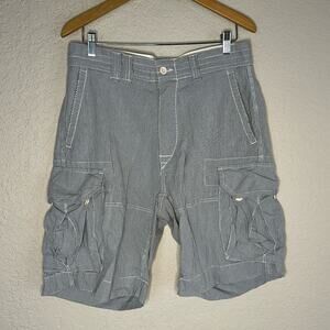 Polo Ralph Lauren Blue Cargo Shorts Men’s 33 Preppy Vacation Y2K 90s Long 10"